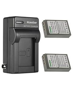 Kastar 2-Pack Battery and AC Wall Charger Replacement for Olympus BLS-50 BLS50 Battery, Olympus BCS-5 BCS5 Charger, Olympus OM-D E-M5 Mark III Mirrorless Camera