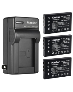 Kastar 3-Pack Battery and AC Wall Charger Replacement for DXG DXG-505V DXG-521 DXG-571V DXG-581V DXG-589V DVV-581 DVH-582 Camera, Listen Technologies LA-365