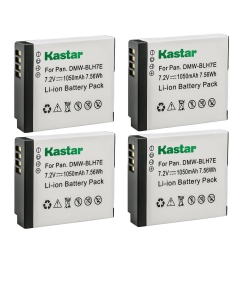 Kastar 4-Pack DMW-BLH7E Battery Replacement for Panasonic Lumix DMC-GM1KD, Lumix DMC-GM1KEB, Lumix DMC-GM1KK, Lumix DMC-GM1KS, Lumix DMC-GM1KW, Lumix DMC-GM1S, Lumix DMC-GM1W Camera