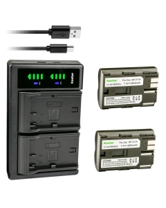 Kastar 2-Pack Battery and LTD2 USB Charger Replacement for Canon PowerShot Pro 1, PowerShot Pro 90, PowerShot Pro 90 IS, ZR10, ZR20, ZR20MC, ZR25, ZR25MC, ZR30, ZR30MC, ZR40, ZR40A, ZR45, ZR45MC, ZR50