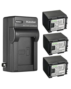 Kastar 3-Pack Battery and AC Wall Charger Replacement for Canon BP-809 BP809 BP-809/B BP-809/S, BP-819 BP819, BP-827 BP827 Battery, Canon CG-800 Charger