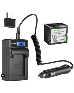 Kastar 1-Pack CGA-DU14 Battery and LCD AC Charger Compatible with Panasonic CGA-DU14, CGR-DU14, CGA-DU21, CGR-DU21 Battery, Panasonic VSK0631, VSK0650, VSK0651 VSK0651B DE-974GC, PV-DAC14D Charger