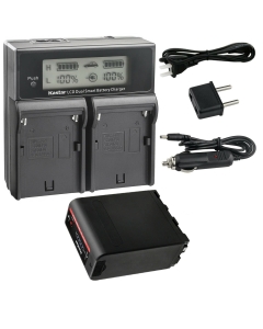 Kastar 1-Pack NP-F990EXP Battery and CH04 Dual Fast Charger Compatible with Sony CCD-TRV26 CCD-TRV27 CCD-TRV300 CCD-TRV3000 CCD-TRV315 CCD-TRV35 CCD-TRV36 CCD-TRV37 CCD-TRV4 CCD-TRV41 CCD-TRV43 Camera