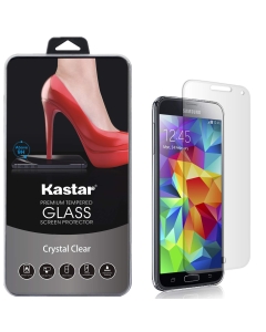 Kastar S5 Screen Protector (5-PACK), Premium Tempered Crystal Clear Glass Screen Protector for Samsung Galaxy S5, SV, i9600, i9700, G900, G900F, G00A, G900T AT&T, T-Mobile, Sprint, Verizon Smartphone