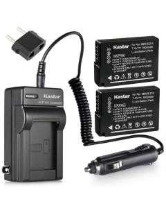 Kastar DMW-BLD10 Battery (2-Pack) and Charger Kit Replacement for Panasonic DMW-BLD10, DMW-BLD10E, DMW-BLD10PP, DE-A93B and Panasonic Lumix DMC-G3, Panasonic Lumix DMC-GF2, Panasonic Lumix DMC-GX1