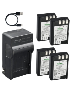 Kastar 4-Pack Battery and AC & USB-C Charger, Compatible with Nikon EN-EL9 EN-EL9a EN-EL9e and Nikon D40 D40X D60 D3000 D5000 DSLR Cameras and BG-2A Battery Grip