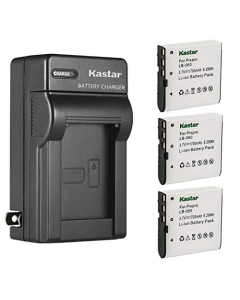 Kastar 3-Pack Battery and AC Wall Charger Replacement for Digipo HDV-Z Series HDV-Z58, DXG DVH Series DVH-5B3, DVH-5C3, DVH-5C6, DVH-5D9, DVH-513, DVH-555, DVH-553, DVH-566, DVH-592