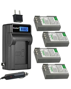 Kastar 4-Pack EN-EL9a Battery and LCD AC Charger Compatible with Nikon EN-EL9 EN-EL9a ENEL9 ENEL9a Battery, Nikon MH-23 Charger, Nikon Battery Grip BG-2A for Nikon D40/D40x/D60/D3000/D5000 DSLR Camera