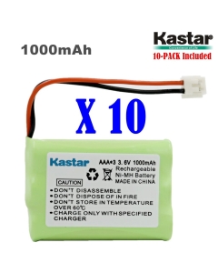 Kastar 10-Pack AAA 3.6V EH 1000mAh Ni-MH Battery for Motorola MD-4260/7101/7151/7161/7251//261/761/781/791/7101/7151/7161 SD4501/4502/4550/4551/4561/4581/D4591 SD7500/7501/7502/7561/7581 etc.