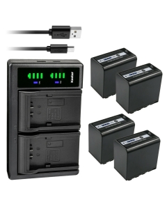 Kastar 4-Pack AG-VBR89G Battery and LTD2 USB Charger Compatible with Panasonic AG-DVX200PJ AG-DVX200PB AG-DVX200PX AG-DVX200EJ AG-DVX200EN AG-DVX200ED AJ-PCS060 AJ-PX230 AJ-PX270 AJ-PX270PJ Camera
