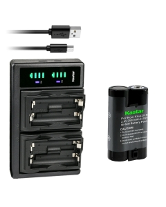 Kastar 1-Pack Battery & LTD2 USB Charger (2500mAh, 2.4V) for Kodak EasyShare C533, C603, C613, C623, C633, C643, C653, C663, C703, C713, C743 Cameras - Black