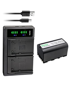 Kastar 1-Pack Battery and LTD2 USB Charger Compatible with Leica Survey Equipment, Total Station TS02, TS06, TS09, TS11, TS12, TS16, TC1200, TS1200, TPS1200, ATX900, ATX1200, ATX1230, CS10, CS15, GS20