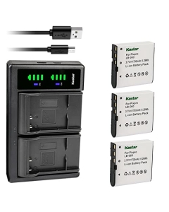 Kastar 3-Pack Battery and LTD2 USB Charger Replacement for DLI202, D-Li217, DLi217 NP-40, NP40, NP40C, NP-40DBA, NP40DBA, NP-40DCA, NP40DCA PAC-0040, PAC0040, SKL-60VG0376121700023