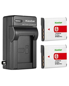 Kastar 2-Pack NP-BG1 Battery and AC Wall Charger Replacement for Sony Cyber-Shot DSC-W215, Cyber-Shot DSC-W220, Cyber-Shot DSC-W230, Cyber-Shot DSC-W270, Cyber-Shot DSC-W275, Cyber-Shot DSC-W290