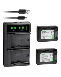 Kastar 2-Pack IA-BP210E Battery and LTD2 USB Charger Replacement for Samsung HMX-H220, HMX-H300, HMX-H300BN, HMX-H303, HMX-H304, HMX-H305, HMX-H320, HMX-H400, HMX-H405, HMX-S10, HMX-S10BN, HMX-S10BP