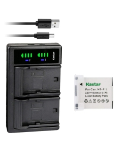 Kastar 1-Pack NB-11L Battery and LTD2 USB Charger Replacement for Canon ELPH 180, ELPH 190 is, ELPH 320 HS, ELPH 340 HS, ELPH 350 HS, ELPH 360 HS, IXUS 125 HS, IXUS 127, IXUS 130, IXUS 132, IXUS 133