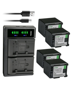 Kastar 4-Pack Battery and LTD2 USB Charger Compatible with Canon BP-820 BP820, BP-828 Battery, Canon CG-800 CG800 Charger, Canon XF400, XF405, XA10, XA11, XA15, XA20, XA25, XA30, XA35, XA40 Cameras