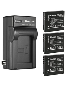 Kastar 3-Pack Battery and AC Wall Charger Replacement for Panasonic Lumix DMC-FX68, Lumix DMC-FX70, Lumix DMC-FX75, Lumix DMC-FX550, Lumix DMC-FX580, Lumix DMC-FX700, Lumix DMC-F2, Lumix DMC-F3 Camera