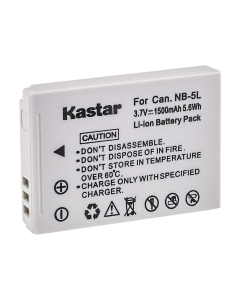 Kastar Battery for Canon NB-5L NB5L and Powershot S100, S110, SX230 HS, SX210 is, SD790 is, SX200 is, SD800 is, SD850 is, SD870 is, SD700 is, SD880 is, SD950 is, SD890 is, SD970 is, SD990 is