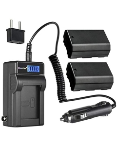 Kastar 2-Pack NP-FZ100 Battery and LCD AC Charger Compatible with Sony NP-FZ100 FZ100 Battery, Sony BC-QZ1 Sony NPA-MQZ1K Charger, Sony VG-C3EM Grip, Sony Alpha A9 α9 A7 α7 A6600 α6600 Series Cameras