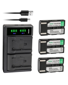 Kastar 3-Pack SB-LSM80 Battery and LTD2 USB Charger Replacement for Samsung SC-D453 SC-D455 SC-D457 SC-D557 SC-D653 SC-D655 SC-D953 SC-D955 SC-D963 SC-D965 SC-D975 SC-DC163 SC-DC164 SC-DC165