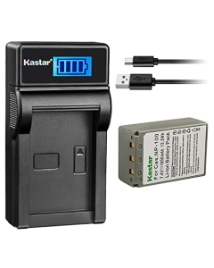Kastar 1-Pack Battery and LCD USB Charger Compatible with Casio NP-100 NP-100L CNP100, NP-100DBA NP100DBA Battery, BC-100L BC100L Charger, Casio Exilim Pro EX-F1 EXF1, Exilim Pro EX-F1BK EXF1BK Camera