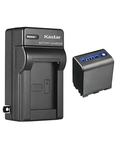 Kastar 1-Pack Battery and AC Wall Charger Replacement for Sony NP-QM91D NP-QM71D NP-FM50 NP-FM55H HDR-HC1 HDR-SR1 HDR-UX1 MVC-CD200 MVC-CD250 MVC-CD300 MVC-CD350 MVC-CD400 MVC-CD500