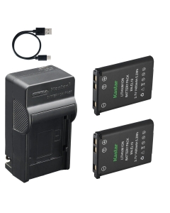Kastar 2-Pack Battery and AC & USB-C Charger, Compatible with Nikon EN-EL10 and Nikon Coolpix S60 S80 S200 S210 S220 S230 S500 S510 S520 S570 S600 S700 S3000 S4000 S5100 Digital Cameras
