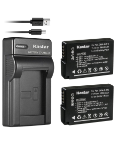 Kastar Battery (X2) & Slim USB Charger for Panasonic DMW-BLD10, DMW-BLD10E, DMW-BLD10PP, DE-A93B and Panasonic Lumix DMC-G3, Panasonic Lumix DMC-GF2, Panasonic Lumix DMC-GX1 Digital Cameras
