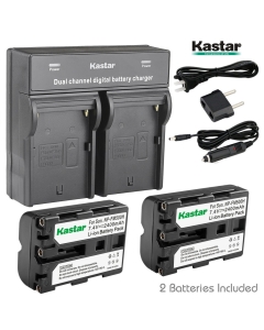 Kastar Dual Smart Fast Charger & 2 x Battery for NP-FM500H NP-FM500 and Sony Alpha SLT A58 A57 A65 A77 A99 A77V A77II A350 A450 A500 A550 A700 A850 A900 CLM-V55 DSLR Camera