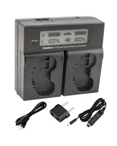 Kastar LCD Dual Smart Fast Charger for Nik EN-EL4, EN-EL4A, ENEL4, ENEL4A and Nik D2Z, D2H, D2Hs, D2X, D2Xs, D3, D3S, D3X, F6 Camera, Nik MB-D10, D300, D300S, D700, MB-40 Grip