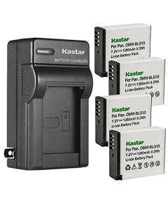 Kastar 4-Pack DMW-BLG10 Battery and AC Wall Charger Replacement for Panasonic Lumix DC-GX9, Lumix DC-G100, Lumix DC-LX100 II, Lumix DMC-GF3, Lumix DMC-GF3C, Lumix DMC-GF3K, Lumix DMC-GF3W Camera