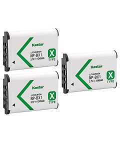 Kastar Battery (3-Pack) for Sony NP-BX1, M8 and Cyber-shot DSC-HX50V, HX300, RX1, RX1R, RX100, RX100 II, RX100M II, RX100 III, RX100M3, WX300, HDR-AS10, AS15, AS30V, AS100V, AS100VR, CX240, MV1, PJ275