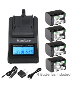 [Fully Decoded] Kastar Ultra Fast Charger(3X faster) Kit and BN-VG121 Battery (4-Pack) for JVC BN-VG107/U/US, BN-VG114/U/US, BN-VG121/U/US and JVC Everio GZ-E10,GZ-E100,GZ-E200,GZ-E300,GZ-E505,GZ-E565,GZ-EX210,GZ-EX215,GZ-EX245,GZ-EX250,GZ-EX265,GZ-EX275,