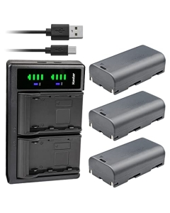 Kastar 3-Pack Battery and LTD2 USB Charger Compatible with KERATETY Lazer Leveler Tool, Switchable & Auto Self Leveling Laser Level, WAABENN 4x360° 4D Green Cross Line Horizontal/Vertical Laser Line