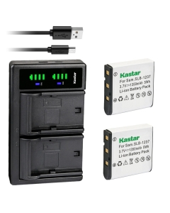 Kastar 2-Pack Battery and LTD2 USB Charger Replacement for Samsung SLB-1237 Battery, Samsung Digimax L55, Digimax L55W, Digimax L85 Digital Cameras