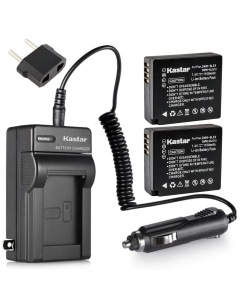 Kastar Battery (X2) & AC Travel Charger for Panasonic DMW-BLE9, DMW-BLG10, DMWBLE9, DMWBLG10 and Panasonic Lumix DMC-GF3, DMC-GF5, DMC-GF6, DMC-GX7, DMC-LX100 Digital Cameras