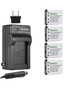 Kastar Battery (4-Pack) and Charger Kit for Nik EN-EL10 MH-63 Work with Nik Coolpix S60, S80, S200, S210, S220, S230, S500, S510, S520, S570, S600, S700, S3000, S4000, S5100 Cameras