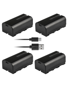 Kastar NP-F570T USB-C Battery 4-Pack Replacement for Came-TV Motorized Parallax Slider, ZEAPON Motorized Micro 2, Micro 3 Motorized Camera Slider