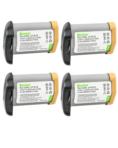 [Fully Decoded] Kastar 4-Pack LP-E19 Battery Compatible with Canon EOS-1D X Mark III, Mark 3, EOS 1D C, EOS 1D Mark III, Mark 3, EOS 1Ds Mark III, Mark 3, EOS 1D Mark IV, Mark 4, EOS 1D X Camera