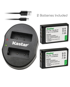 Kastar Battery 2 Pack and Dual Charger for Olympus BLS-1 PS-BLS1 and Olympus E-400 E-410 E-420 E-450 Olympus E-600 E-620 Olympus E-P1 E-P2 E-P3 Olympus E-PL1 E-PL1s E-PL3 Olympus E-PM1 Camera