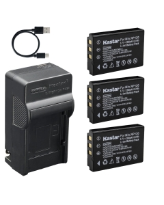 Kastar 3-Pack Battery and AC & USB-C Charger, Compatible with Minolta NP-120 MN35Z MN4K40NV MN80NV MN88NV MN90NV MN200NV MN220NV, Zoom BT-03 Q8, Fieldpiece SRL2 SRL8, EXFO AXS-110, Lawmate PV-1000
