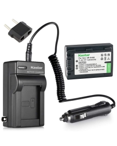 Battery and Charger for Sony DCR-DVD108, DCR-DVD308, DCR-DVD408 Handycam Camcorder