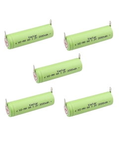 Kastar 5-Pack 1.2V 2000mAh Ni-MH Battery Replacement for Braun 8995 EP100 EP50 EP60 EP80 Braun Toothbrush Battery 1008 1012 1013 1013s 1507s 1508 1509 1512 2035 2040 2060 2323 2540 2540s 2560 3008