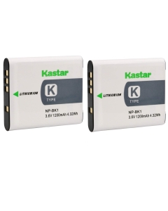 Kastar Battery (2-Pack) for Sony NP-BK1, BC-CSK Work with Sony Bloggie MHS-CM5, MHS-PM5, Cyber-Shot DSC-S750, DSC-S780, DSC-S950, DSC-S980, DSC-W180, DSC-W190, DSC-W370, Webbie MHS-PM1 Cameras