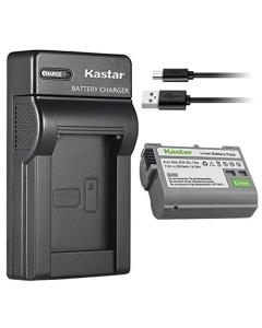 Kastar 1 Pack Battery and Slim USB Charger Compatible with Nikon EN-EL15 Nikon EN-EL15a Nikon EN-EL15e Battery, Nikon MH-25 Nikon MH-25A Charger, Nikon D850 Nikon D800 Nikon Z6 Nikon Z7 Nikon Z7Q3