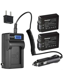 Kastar 2-Pack EN-EL21 Battery and LCD AC Charger Compatible with Nikon EN-EL21 ENEL21 Battery, Nikon MH-28 MH28 Charger, Nikon 1 V2 Digital Camera, Nikon 1V2 Digital Camera