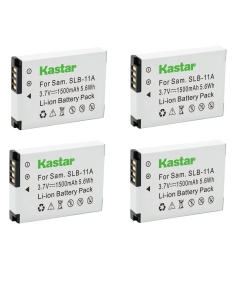 Kastar SLB-11A Battery 4-Pack Replacement for Samsung SLB-11A SLB11A Battery, Samsung WB5000, WB5500, CL65, CL80, EX1, HZ25W, HZ30W, HZ35W, HZ50W, ST1000, ST5000 Camera