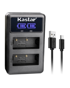 Kastar LCD USB Dual Charger for Fujifilm NP-W126 NP-W126s BC-W126 and Fujifilm X100F X100V HS30EXR HS33EXR HS35EXR HS50EXR X-E1 X-E2 X-E2S X-E3 X-E4 X-S10 X-T10 X-T20 X-T30 X-T100 X-T200 Camera