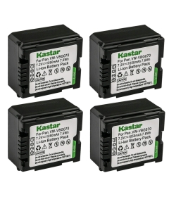 Kastar 4-Pack Battery Replacement for Panasonic Lumix DMC-L10KEB-K, DMC-L10KEG-K, AG-AC7, AG-AF100, AG-AF105A, AG-AC130, AG-AC130A, AG-AC130AEJ, AG-AC130AP, AG-AC160, AG-AC160A, AG-AC160AEJ